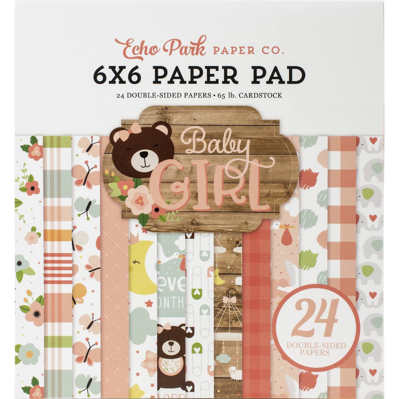 Echo Park Double-Sided Paper Pad 6&#x22;X6&#x22; 24/Pkg-Baby Girl